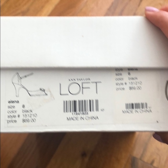 Black Loft Peep Toe Dress Sandals - Picture 5 of 5